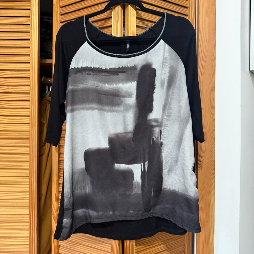 Stylish Black and Gray Women's Top